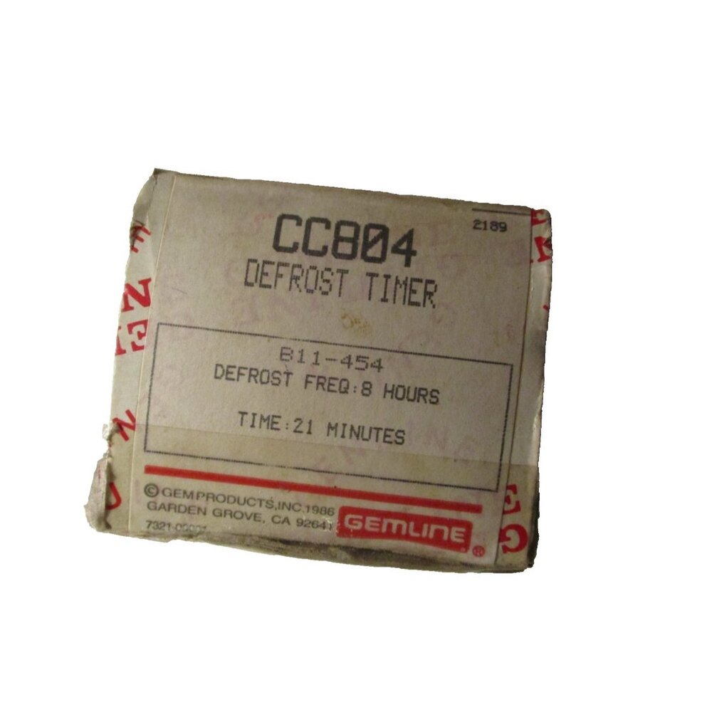 Gemline CC-804 Defrost Timer, Replaces: Frigidaire, Whirlpool, GE, Norge, More